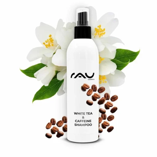 shampoo med vitt te och koffein